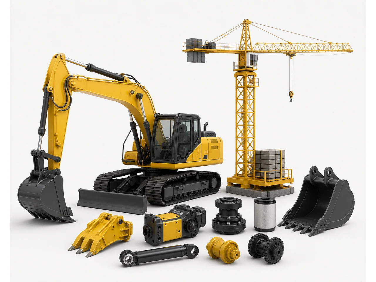 Construction machinery and attachments for overseas project procurement